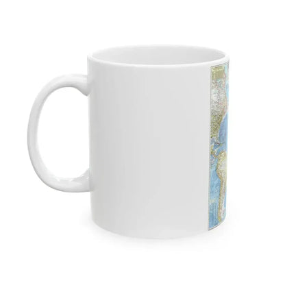 Atlantic Ocean (1955) (Map) White Coffee Mug - Go Mug Yourself