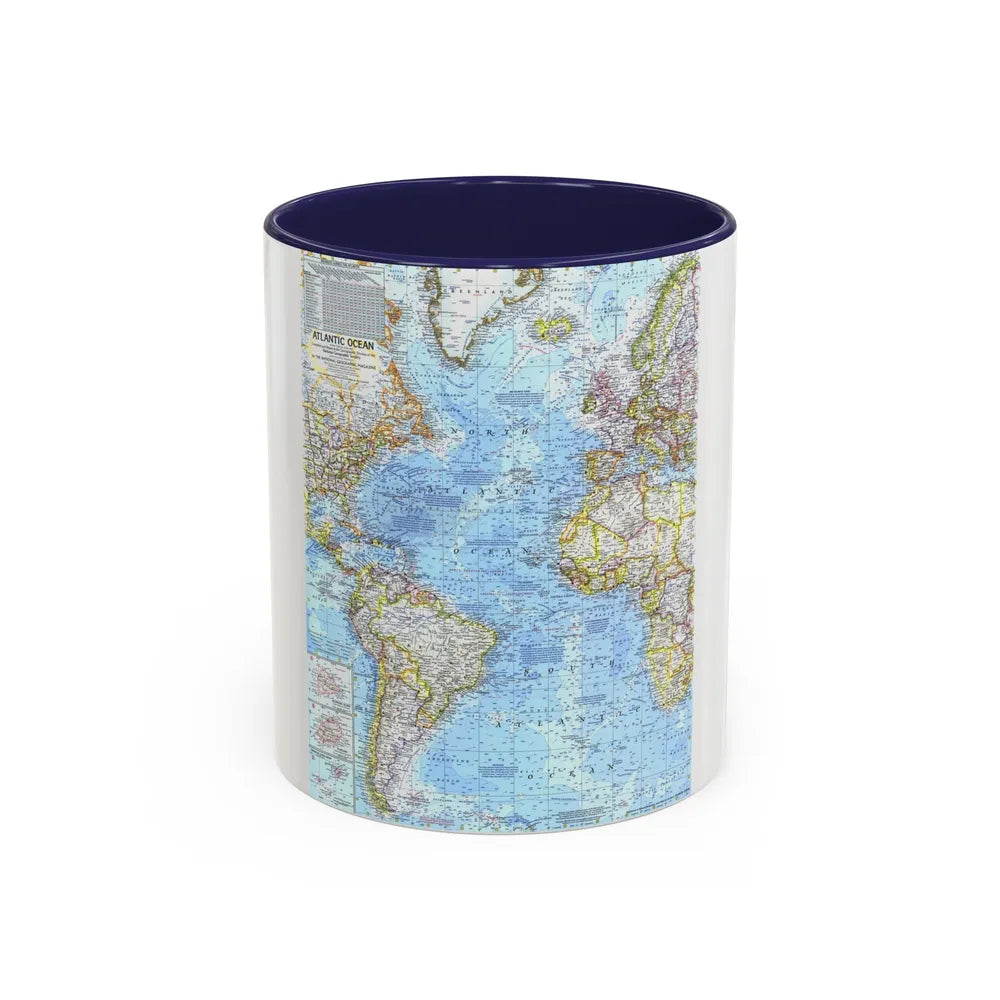 Atlantic Ocean (1968) (Map) Accent Coffee Mug-11oz-Navy-Go Mug Yourself