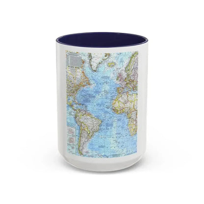 Atlantic Ocean (1968) (Map) Accent Coffee Mug 15oz Navy - Go Mug Yourself
