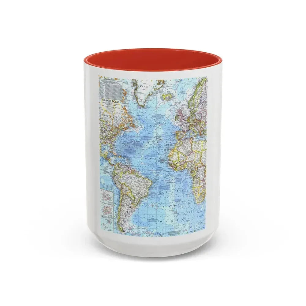 Atlantic Ocean (1968) (Map) Accent Coffee Mug 15oz Red - Go Mug Yourself