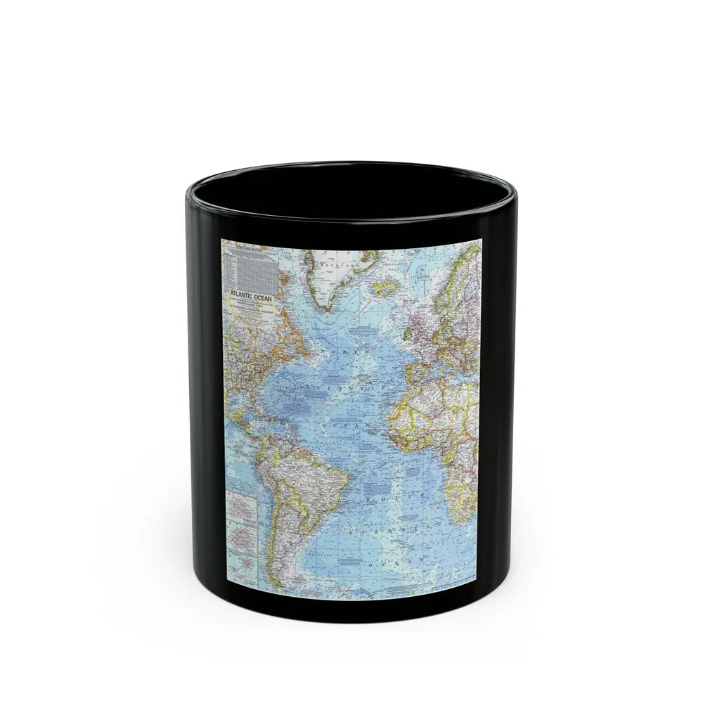 Atlantic Ocean (1968) (Map) Black Coffee Mug-11oz-Go Mug Yourself