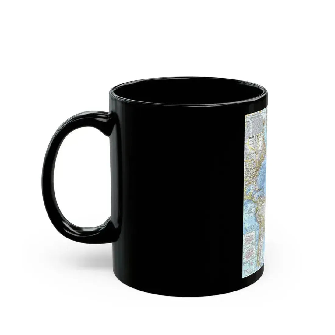 Atlantic Ocean (1968) (Map) Black Coffee Mug - Go Mug Yourself