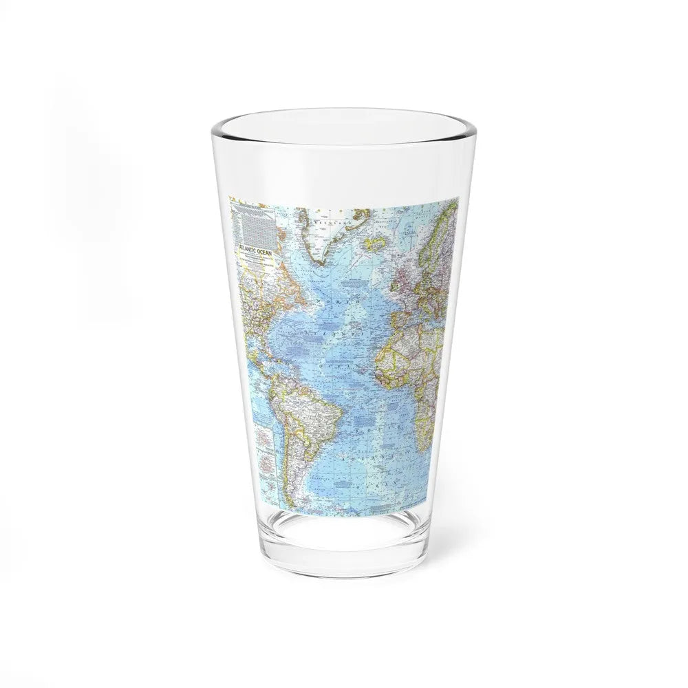 Atlantic Ocean (1968) (Map) Pint Glass 16oz-16oz-Go Mug Yourself