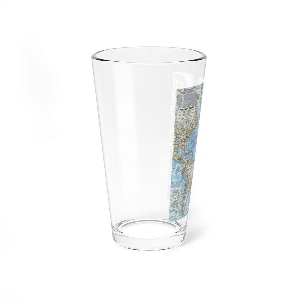 Atlantic Ocean (1968) (Map) Pint Glass 16oz-Go Mug Yourself