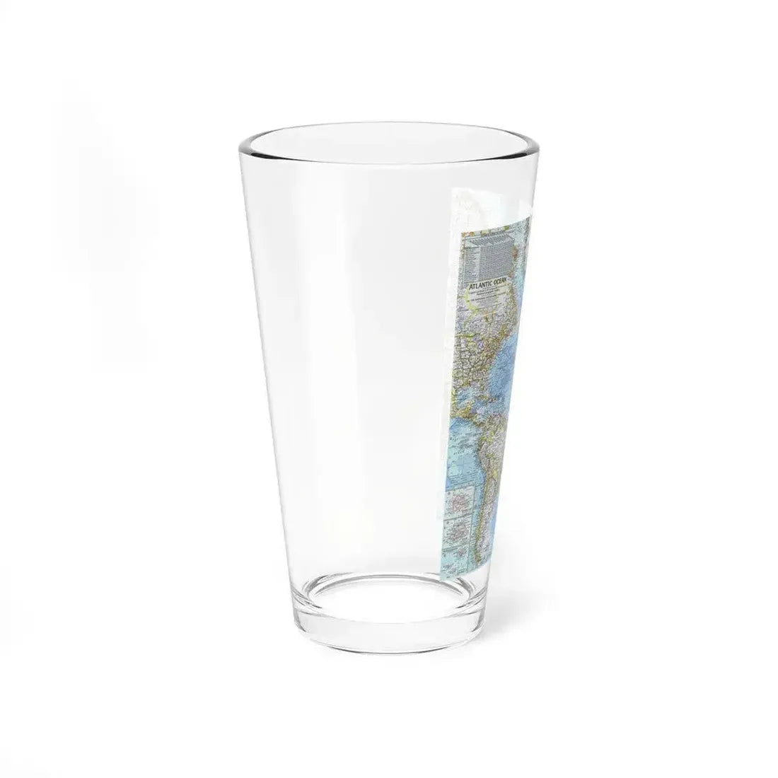 Atlantic Ocean (1968) (Map) Pint Glass 16oz - Go Mug Yourself