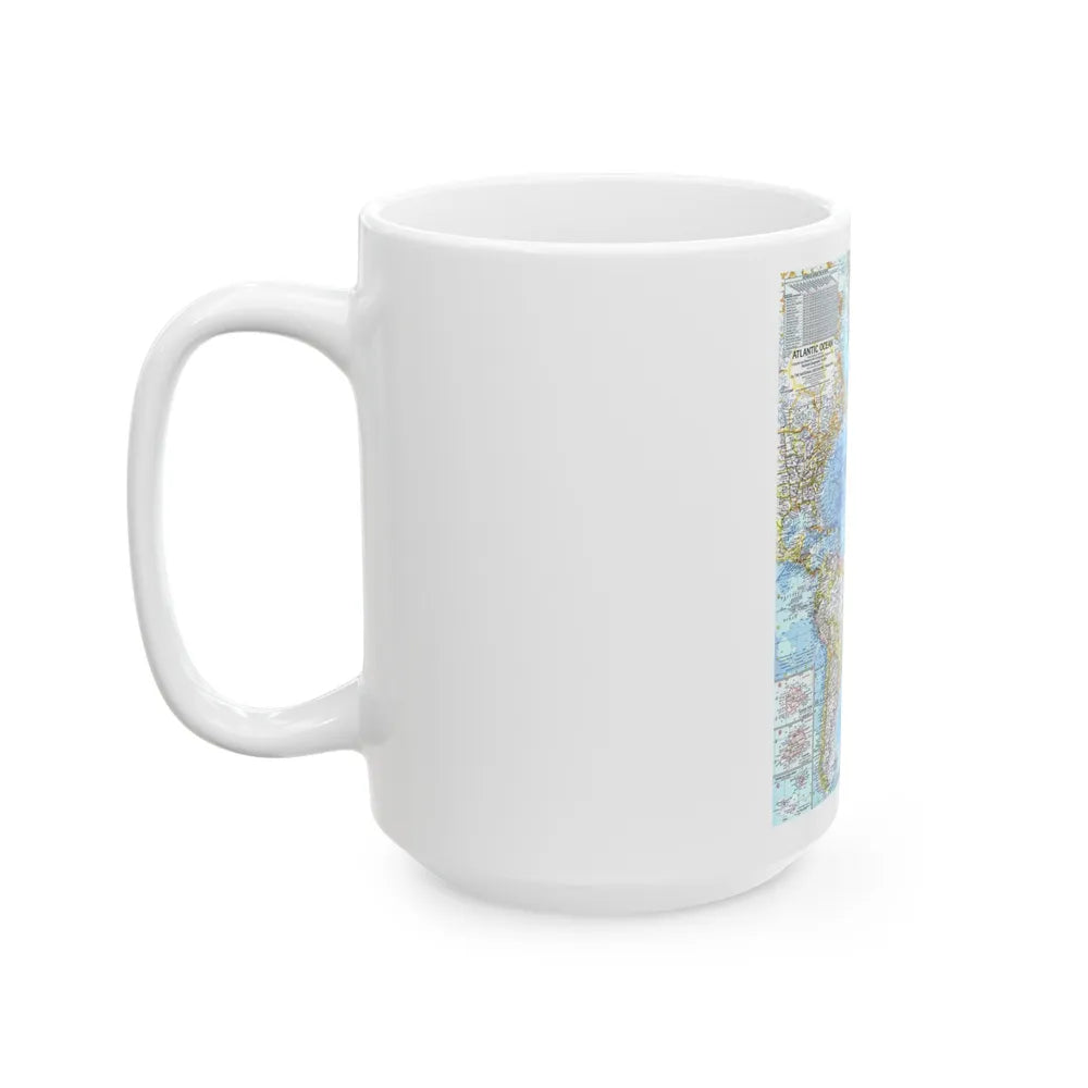 Atlantic Ocean (1968) (Map) White Coffee Mug-Go Mug Yourself