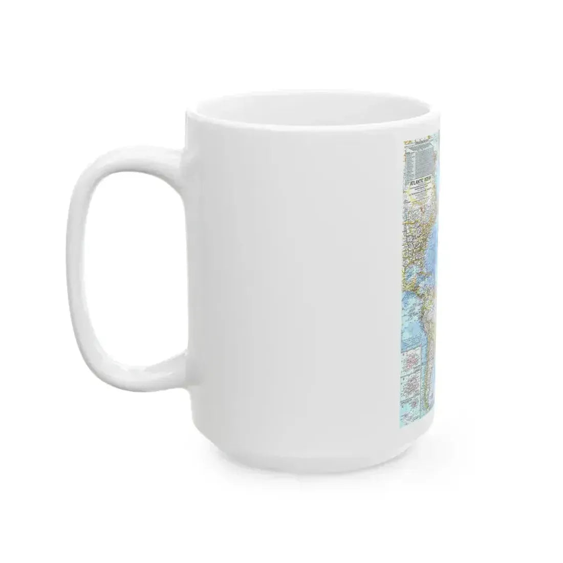 Atlantic Ocean (1968) (Map) White Coffee Mug - Go Mug Yourself