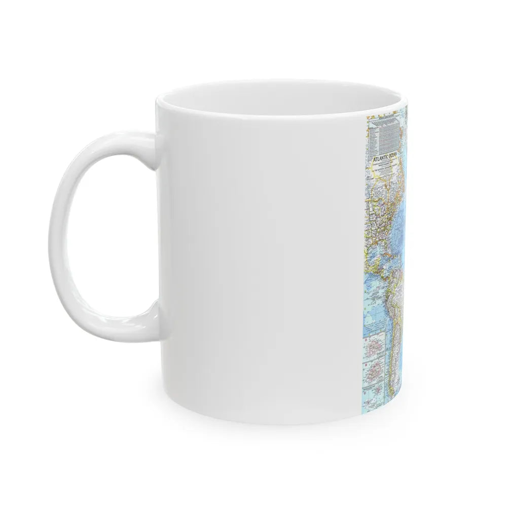 Atlantic Ocean (1968) (Map) White Coffee Mug-Go Mug Yourself