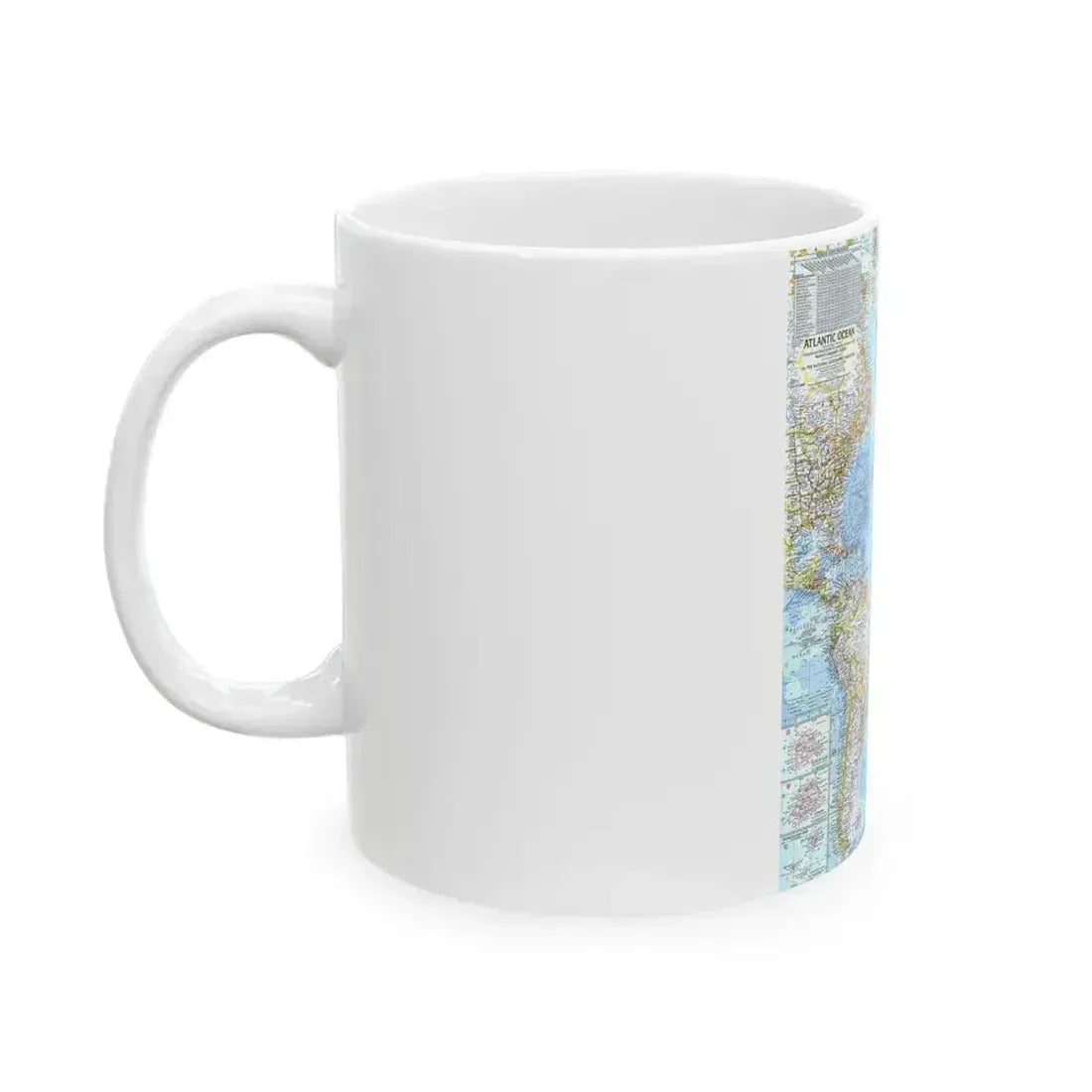 Atlantic Ocean (1968) (Map) White Coffee Mug - Go Mug Yourself