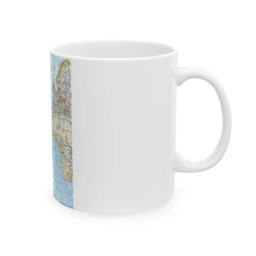 Atlantic Ocean (1968) (Map) White Coffee Mug-Go Mug Yourself