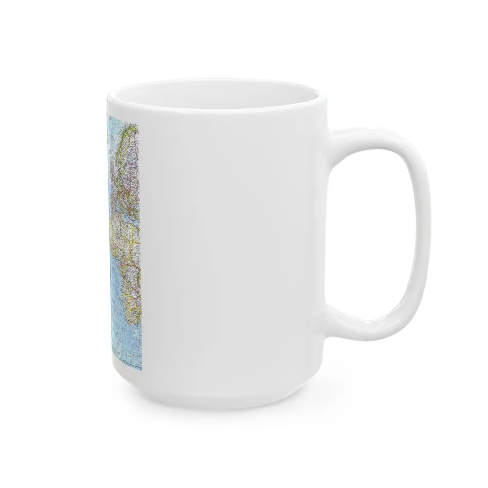 Atlantic Ocean (1968) (Map) White Coffee Mug-Go Mug Yourself