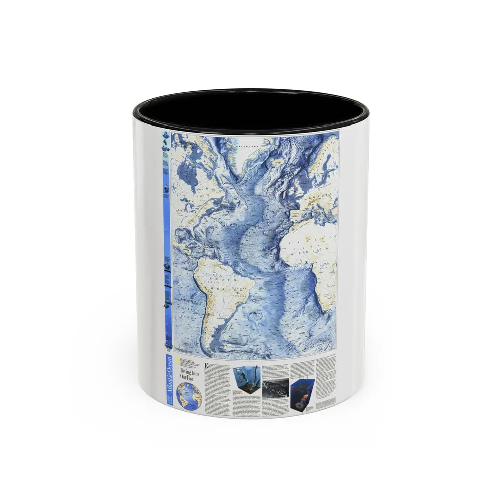 Atlantic Ocean (1990) (Map) Accent Coffee Mug-11oz-Black-Go Mug Yourself