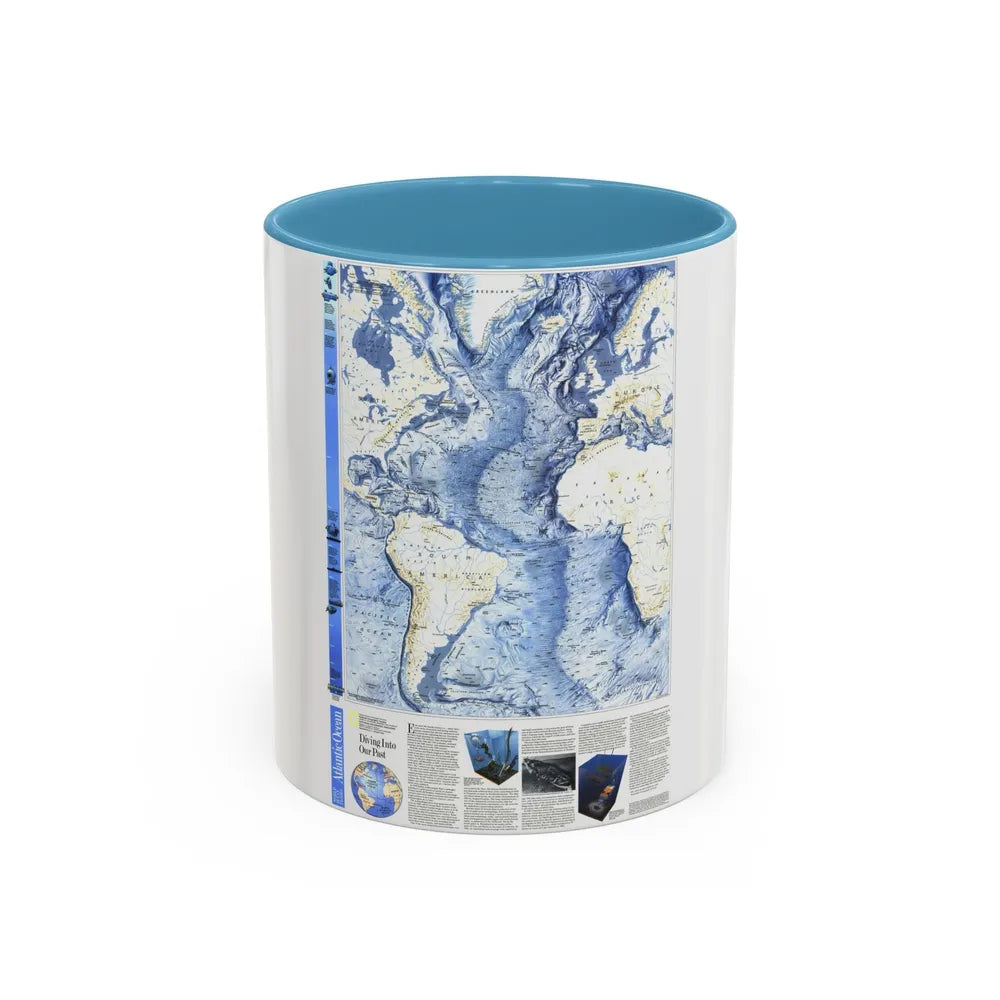 Atlantic Ocean (1990) (Map) Accent Coffee Mug-11oz-Light Blue-Go Mug Yourself