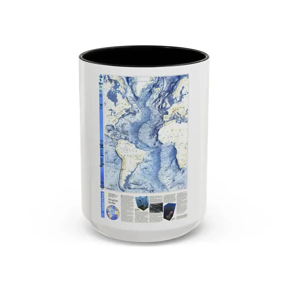 Atlantic Ocean (1990) (Map) Accent Coffee Mug 15oz Black - Go Mug Yourself