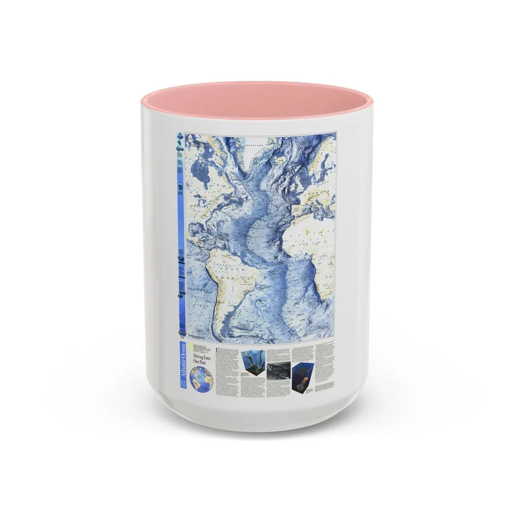 Atlantic Ocean (1990) (Map) Accent Coffee Mug-15oz-Pink-Go Mug Yourself