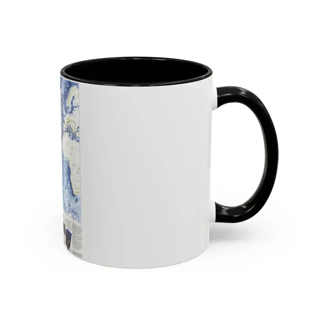 Atlantic Ocean (1990) (Map) Accent Coffee Mug - Go Mug Yourself