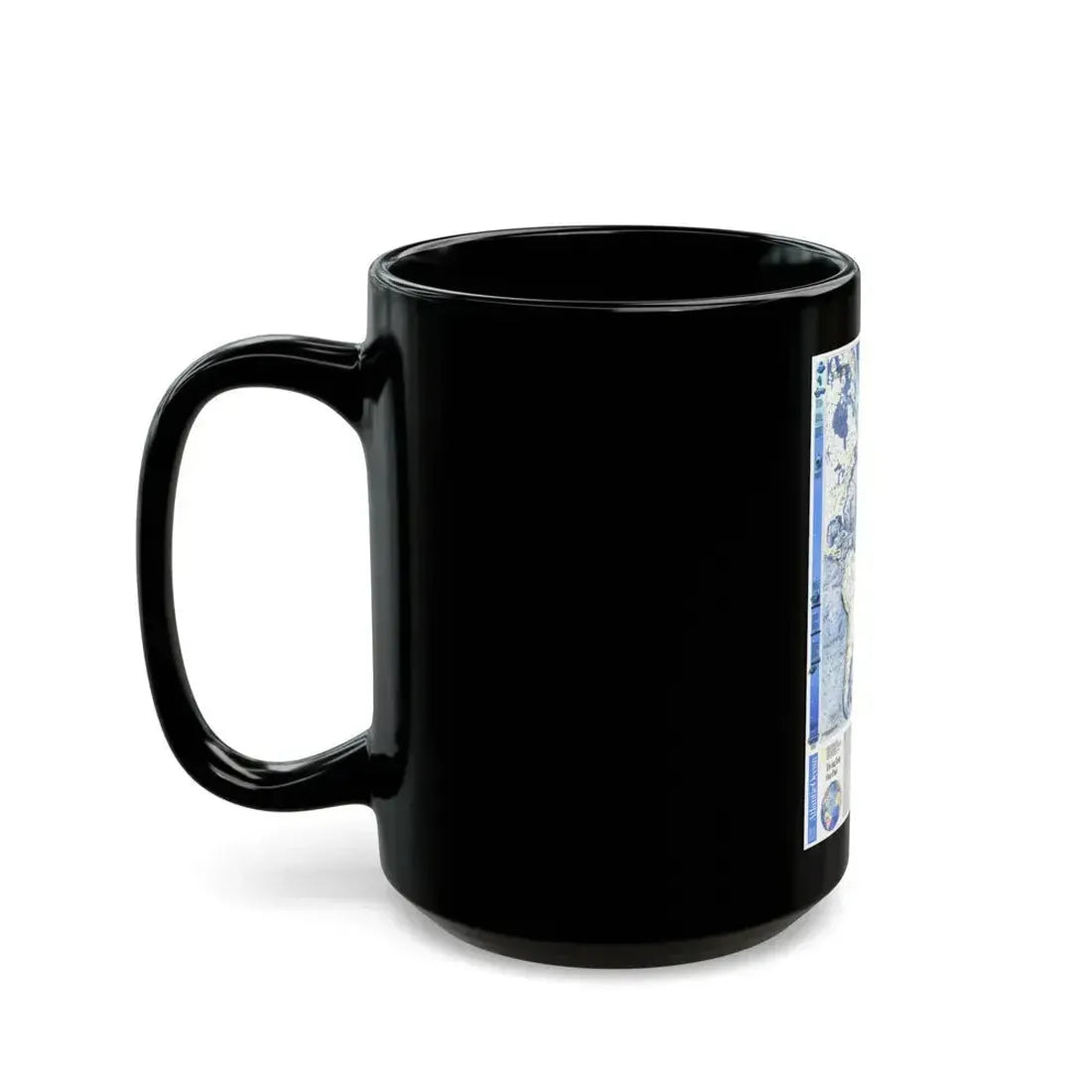 Atlantic Ocean (1990) (Map) Black Coffee Mug - Go Mug Yourself