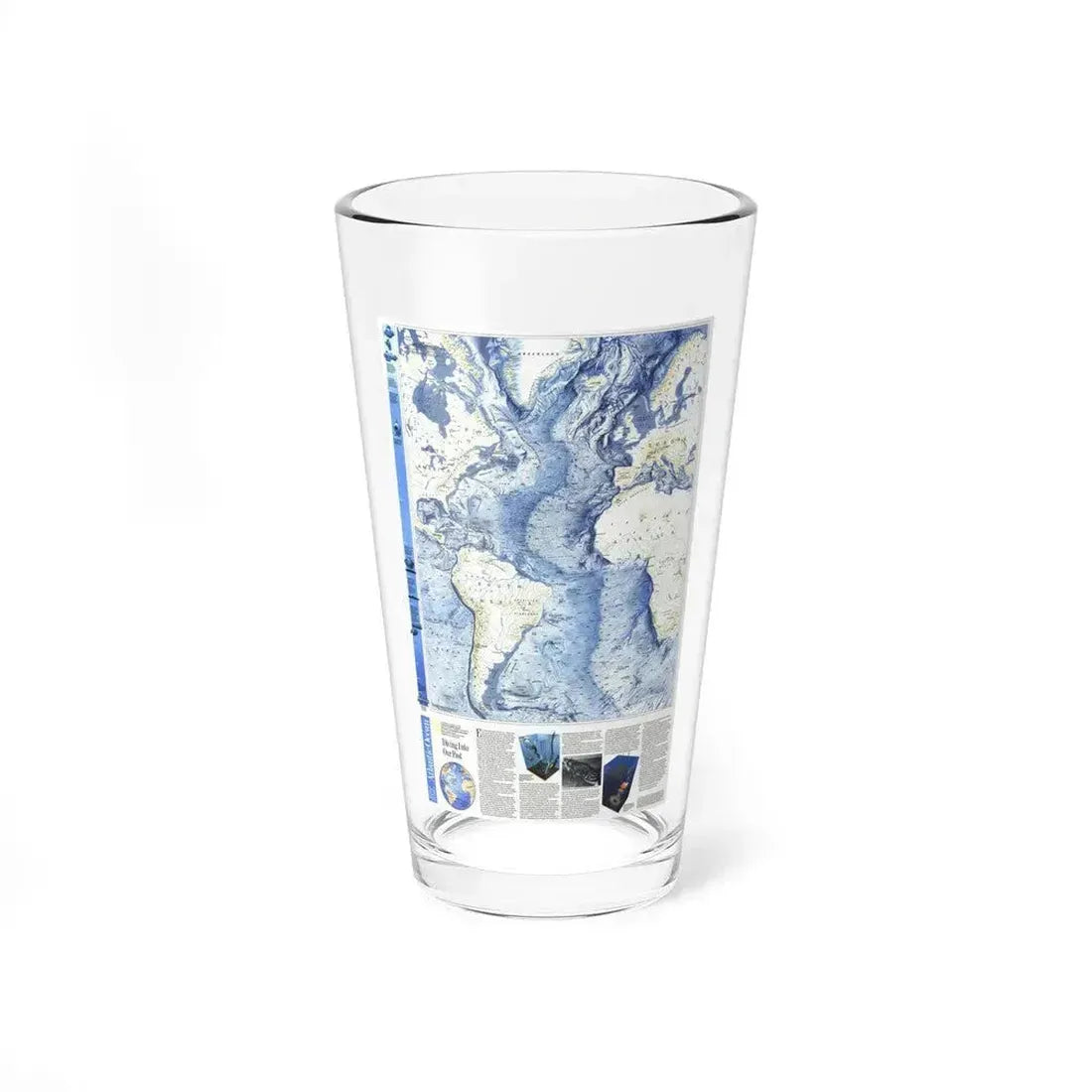 Atlantic Ocean (1990) (Map) Pint Glass 16oz 16oz - Go Mug Yourself