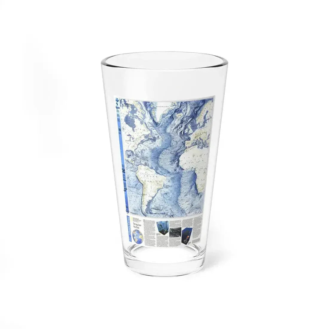 Atlantic Ocean (1990) (Map) Pint Glass 16oz - Go Mug Yourself