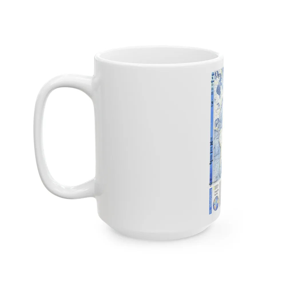 Atlantic Ocean (1990) (Map) White Coffee Mug-Go Mug Yourself