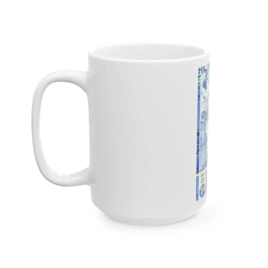 Atlantic Ocean (1990) (Map) White Coffee Mug - Go Mug Yourself