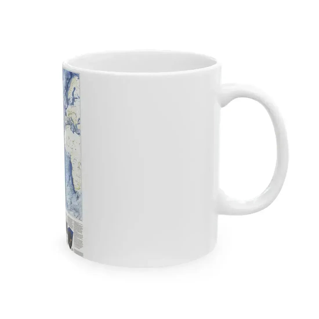 Atlantic Ocean (1990) (Map) White Coffee Mug - Go Mug Yourself