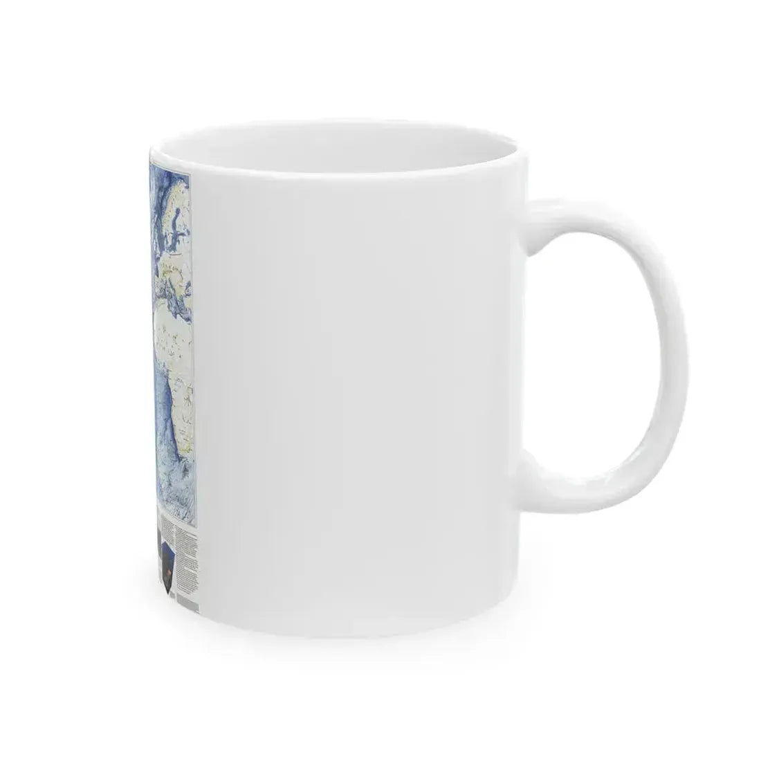 Atlantic Ocean (1990) (Map) White Coffee Mug - Go Mug Yourself