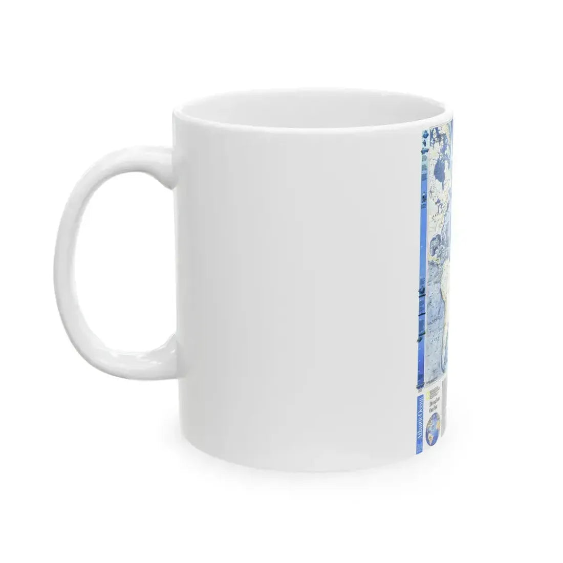 Atlantic Ocean (1990) (Map) White Coffee Mug - Go Mug Yourself