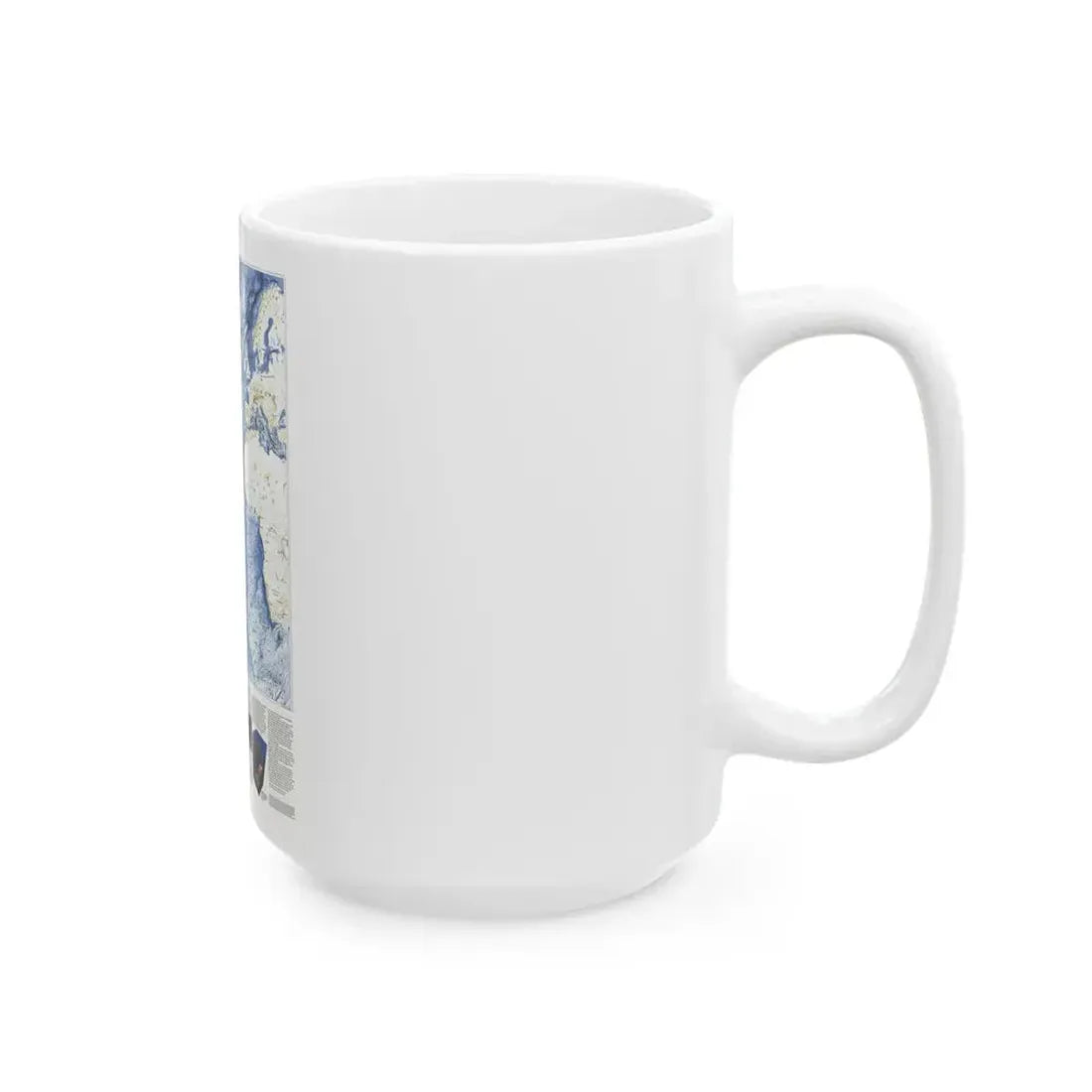 Atlantic Ocean (1990) (Map) White Coffee Mug - Go Mug Yourself