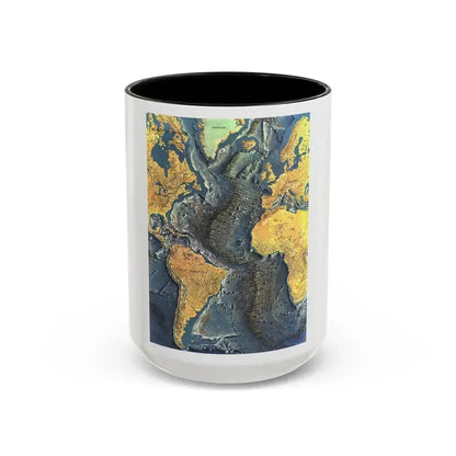 Atlantic Ocean Floor (1968) (Map) Accent Coffee Mug 15oz Black - Go Mug Yourself