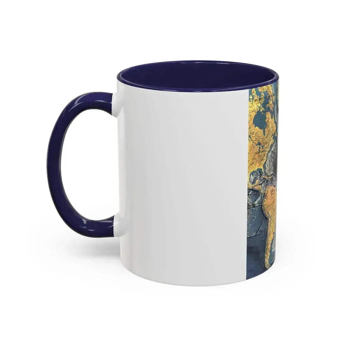Atlantic Ocean Floor (1968) (Map) Accent Coffee Mug - Go Mug Yourself