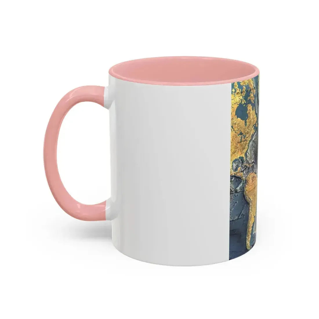 Atlantic Ocean Floor (1968) (Map) Accent Coffee Mug - Go Mug Yourself