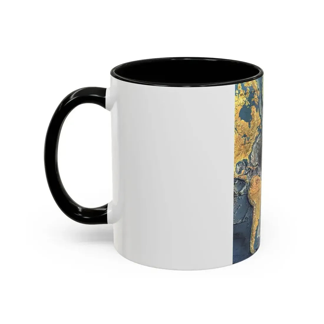 Atlantic Ocean Floor (1968) (Map) Accent Coffee Mug - Go Mug Yourself