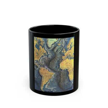 Atlantic Ocean Floor (1968) (Map) Black Coffee Mug-11oz-Go Mug Yourself