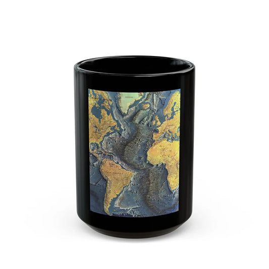 Atlantic Ocean Floor (1968) (Map) Black Coffee Mug-15oz-Go Mug Yourself