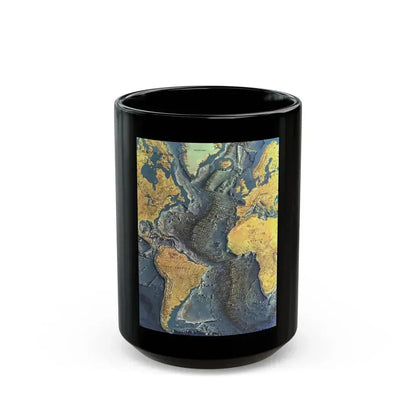 Atlantic Ocean Floor (1968) (Map) Black Coffee Mug 15oz - Go Mug Yourself