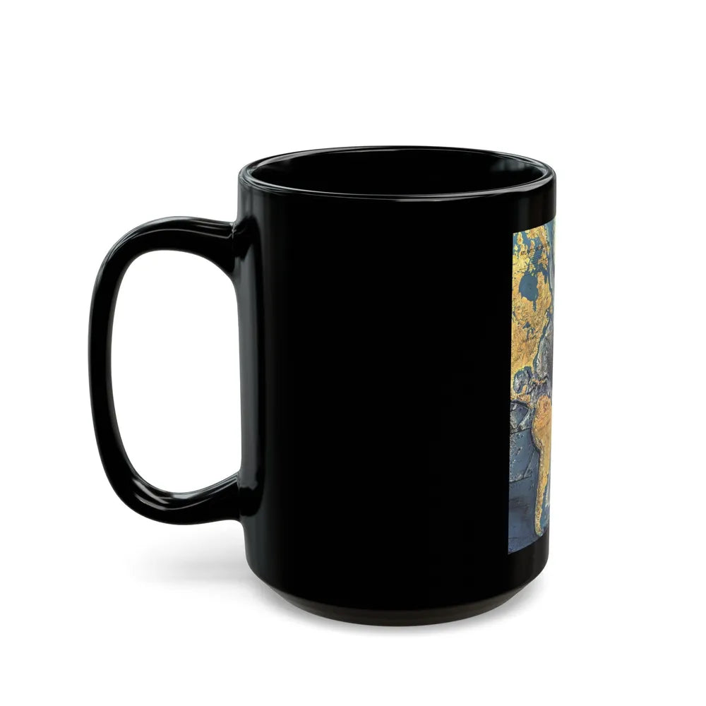 Atlantic Ocean Floor (1968) (Map) Black Coffee Mug-Go Mug Yourself