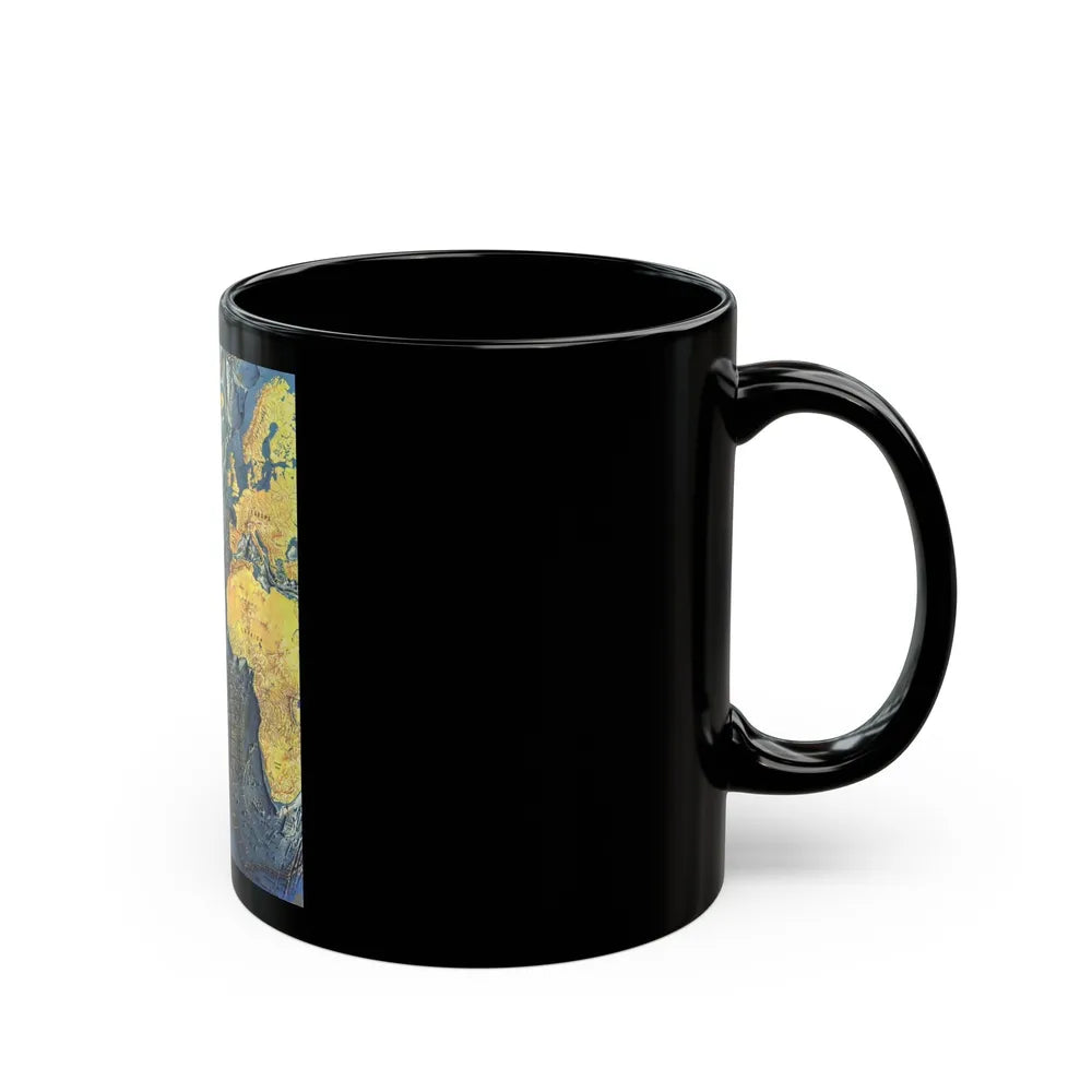 Atlantic Ocean Floor (1968) (Map) Black Coffee Mug-Go Mug Yourself