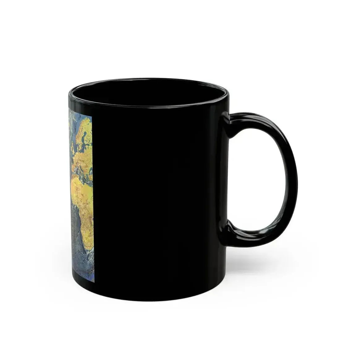 Atlantic Ocean Floor (1968) (Map) Black Coffee Mug - Go Mug Yourself
