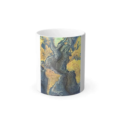 Atlantic Ocean Floor (1968) (Map) Color Changing Mug 11oz Default Title 11oz - Go Mug Yourself