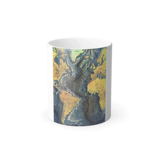 Atlantic Ocean Floor (1968) (Map) Color Changing Mug 11oz Default Title 11oz - Go Mug Yourself