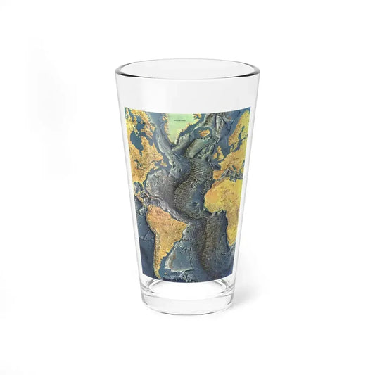 Atlantic Ocean Floor (1968) (Map) Pint Glass 16oz 16oz - Go Mug Yourself
