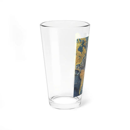 Atlantic Ocean Floor (1968) (Map) Pint Glass 16oz-Go Mug Yourself