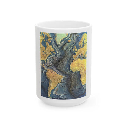 Atlantic Ocean Floor (1968) (Map) White Coffee Mug-15oz-Go Mug Yourself