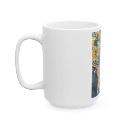 Atlantic Ocean Floor (1968) (Map) White Coffee Mug - Go Mug Yourself