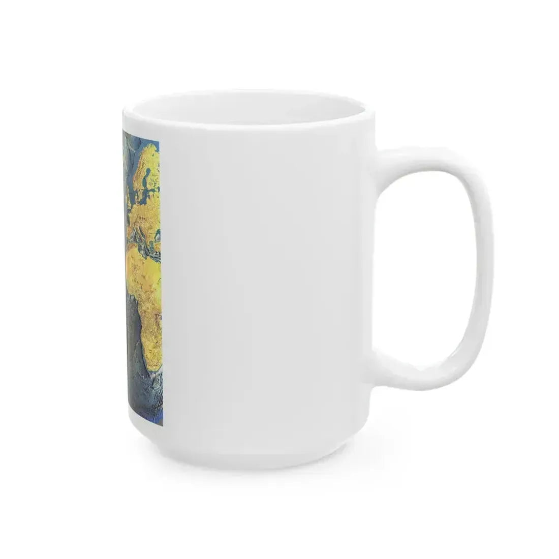 Atlantic Ocean Floor (1968) (Map) White Coffee Mug - Go Mug Yourself