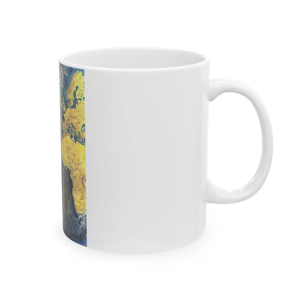 Atlantic Ocean Floor (1968) (Map) White Coffee Mug-Go Mug Yourself