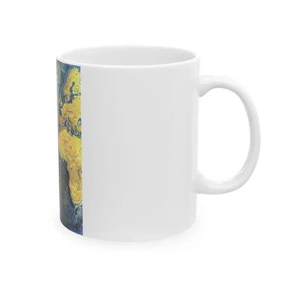 Atlantic Ocean Floor (1968) (Map) White Coffee Mug - Go Mug Yourself