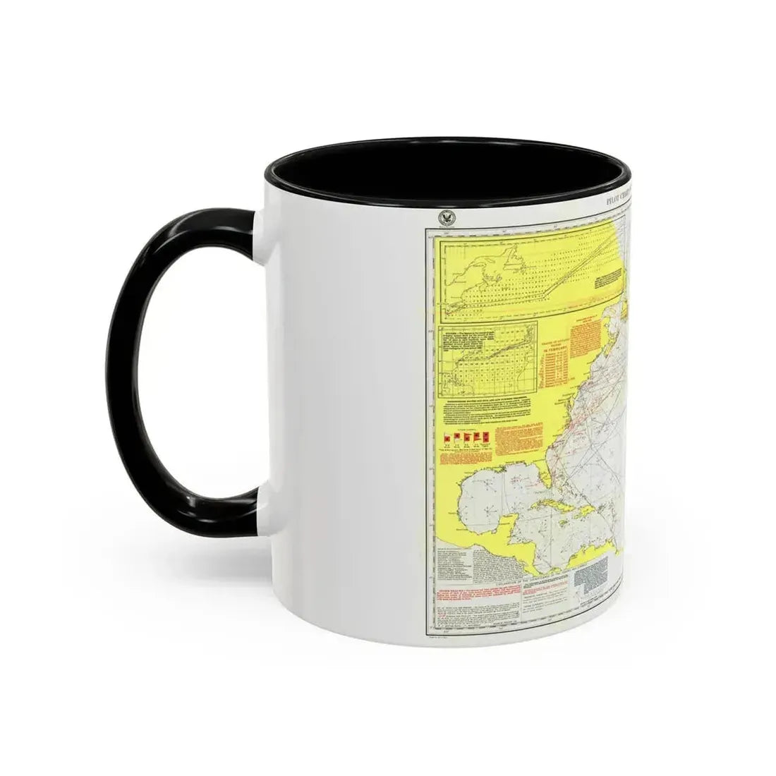 Atlantic Ocean - North (1903) (Map) Accent Coffee Mug - Go Mug Yourself