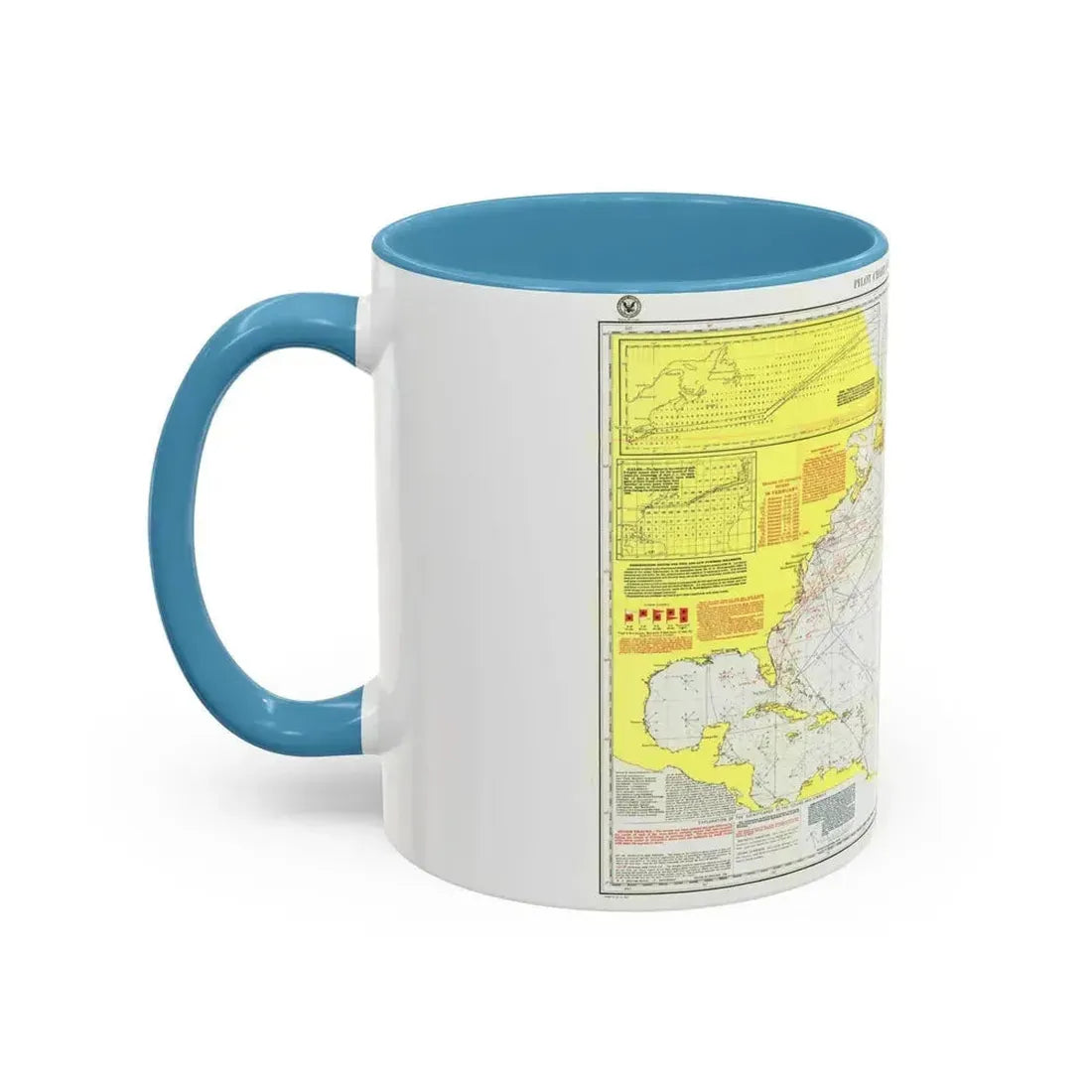 Atlantic Ocean - North (1903) (Map) Accent Coffee Mug - Go Mug Yourself